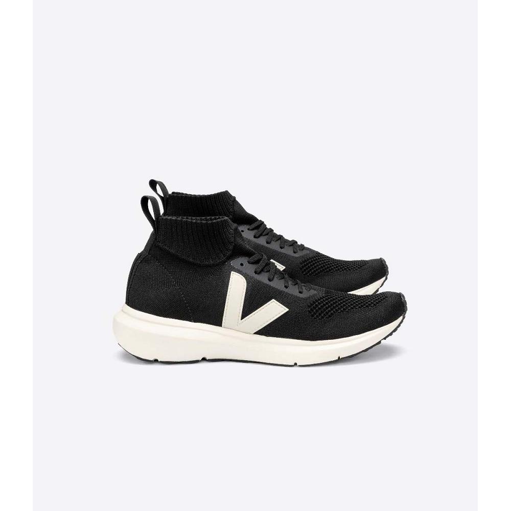 Veja V-KNIT RICK OWENS MID Men\'s Shoes Black | NZ 288AHK